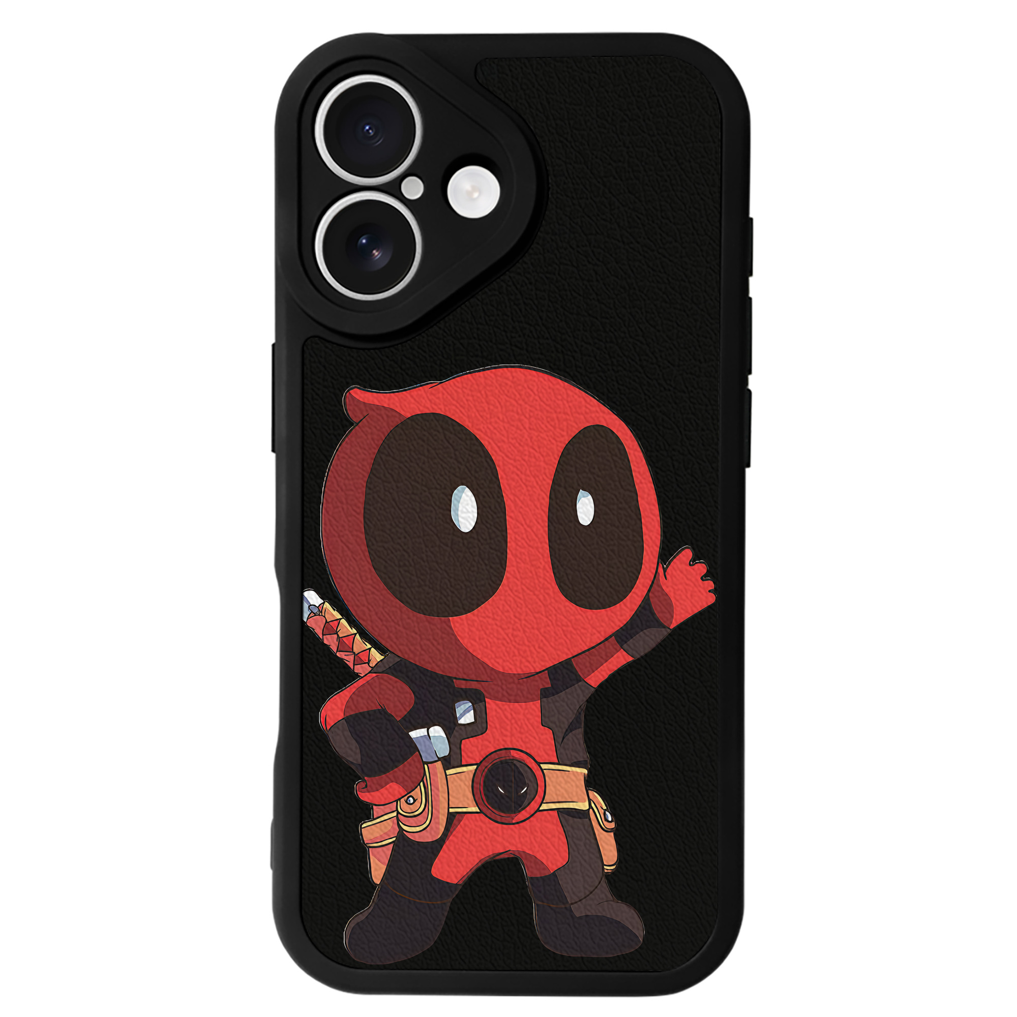 （画像用） Deadpool デッドプール 【iPhone 16シリーズ対応】シリコンスマホケース（レザー調） 材質：シリコン